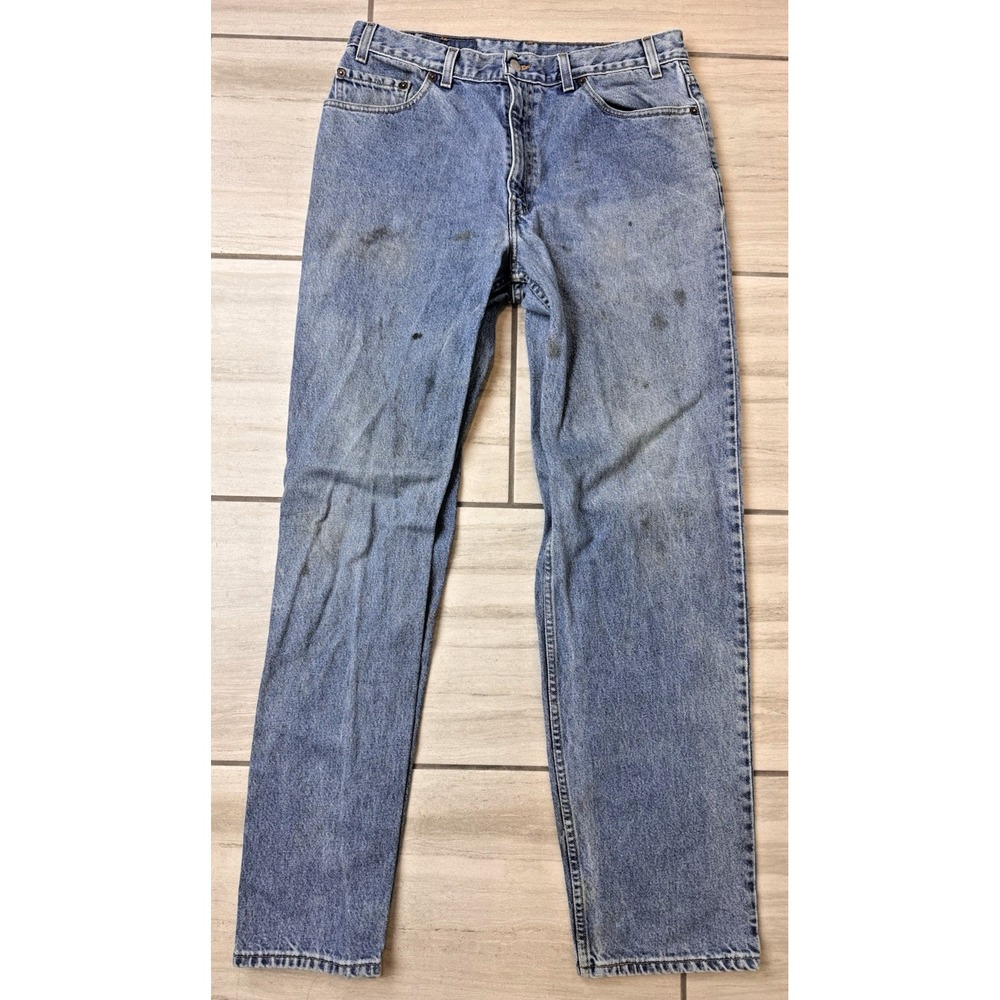Vintage Levis Jeans Men's 36x34 Blue Denim Faded High Rise 901 Relaxed Loose Y2K